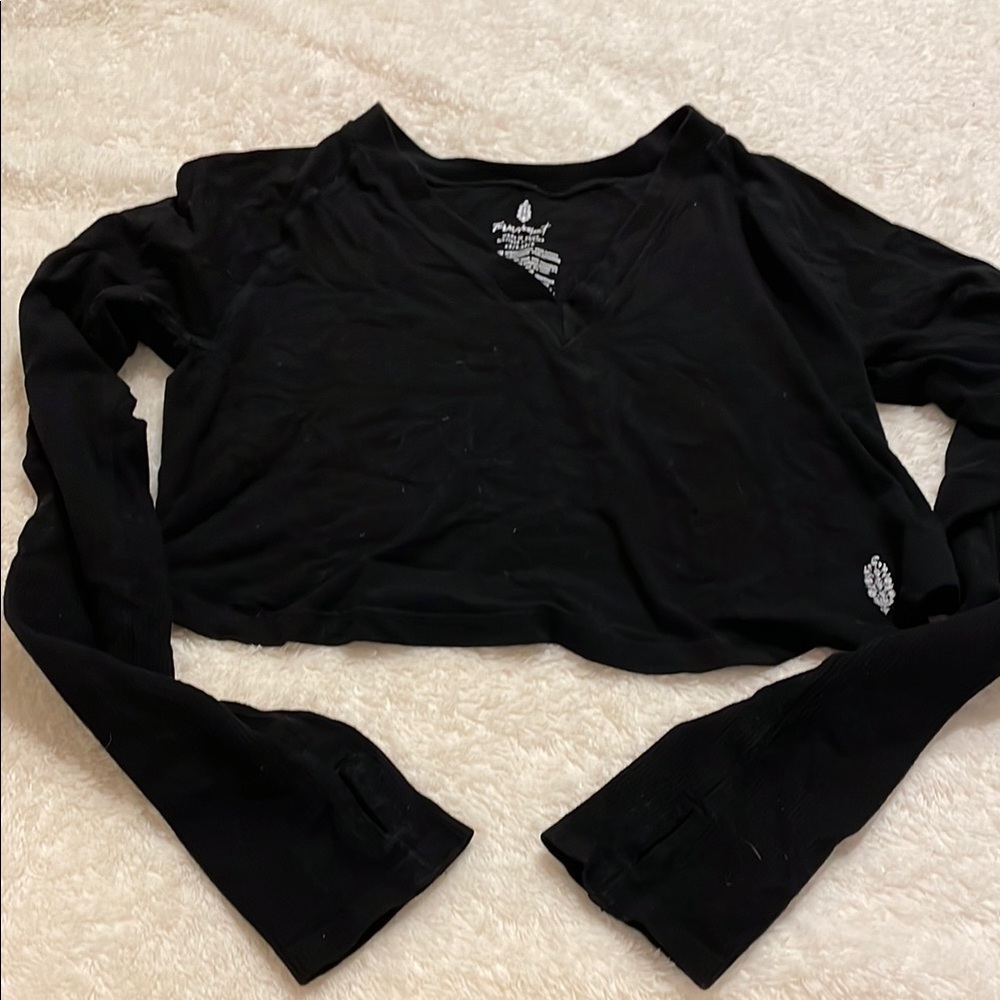 FP Movement Black Long Sleeve Women's Top
